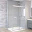 Cabine de douche rectangulaire à double glissière avec cadre H 48,5 po et l 77,5 po-94553878