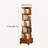  Gulmehak Rotating Bookshelf, 360 Display Corner Bookshelf, 6 Tier Bookcase Storage Rack with Drawer and Wheels for Small Space, Bedroom, Living Room, Study Room