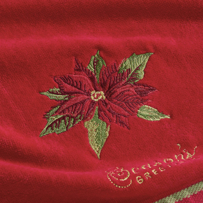 Lenox Seasons Greetings Embroidered Kitchen Towels, Set of 2, Multicolor - 16"W x 26"L