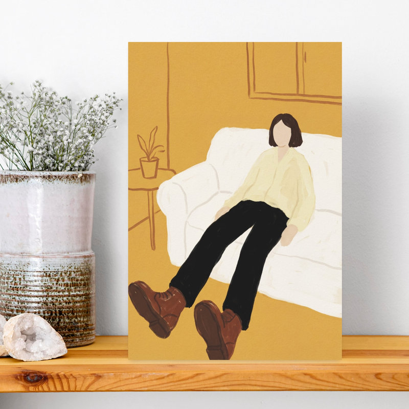 Relaxed Person In Yellow Room by Andreas Magnusson - Wrapped Canvas Print, 45.72 cm H x 30.48 cm W