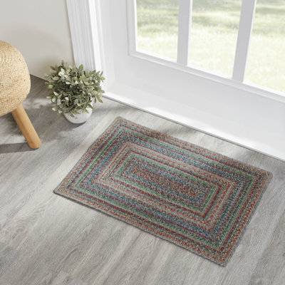 Tapis vert tressé à la main Madiana