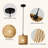 Toshiro Farmhouse Boho Wooden Pendant Light
