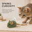 Souris en peluche couineuse pour chat – Ensemble de 3 souris interactives réalistes avec couineur électronique, jouet doux et duveteux pour chats et chatons d'intérieur, brun (14 cm)