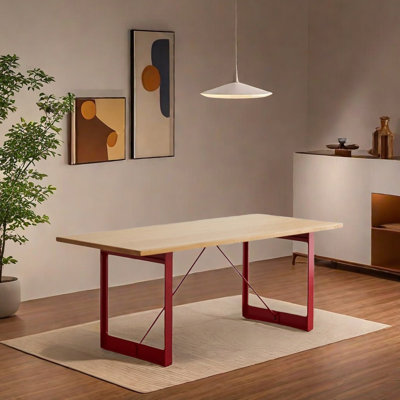 Table en acier au carbone innovante et durable en bois massif