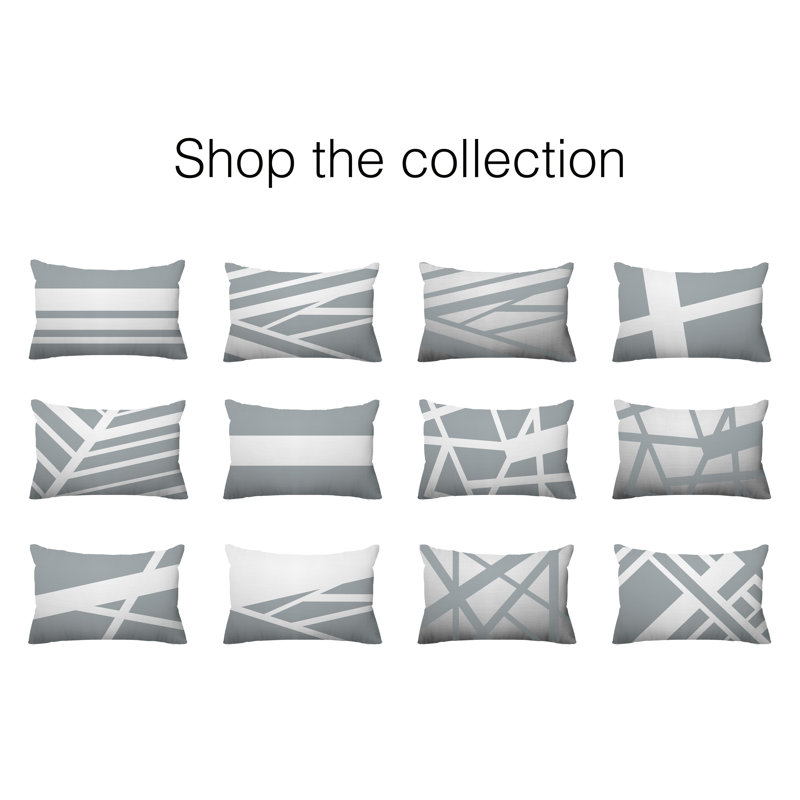 Seward Outdoor Reversible Throw Pillow, Gray