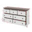Commode capitaine en bois à sept tiroirs