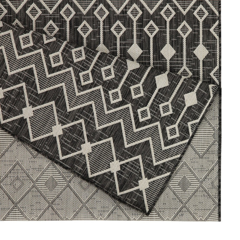 Tapis intérieur / extérieur anthracite Sunshine, Rectangle 7 pi 10 po x 10 pi 3 po