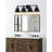 30" 4-Light Vanity Light with Hammered Metal Shade and Faux Wood Grain-1216623877