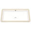 Lavabo de salle de bain encastré en céramique 28 po x 14 po - blanc, trop-plein, teint, élégant pour la maison, le restaurant, la salle de bain blanche 28 po x 14 po, bureau moderne