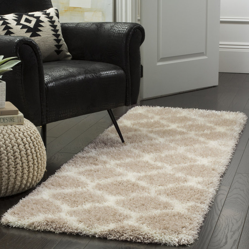 Tapis performance à poil long à motif géométrique Montréal Bertl, Tapis de couloir 2 pi 3 po x 11 pi