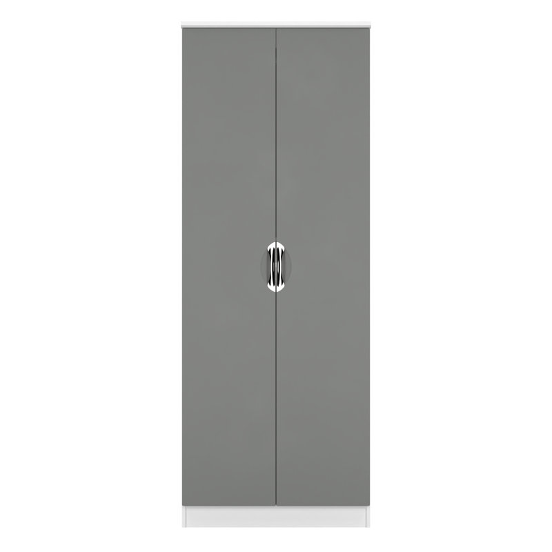 Bhodhini Manufactured Wood Wardrobe, Grey/White