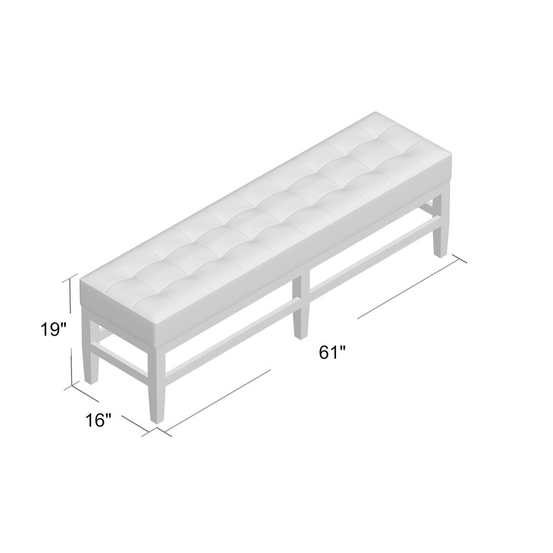 Galindo-White Upholstered Bench, Marlow Dolphin, Natural