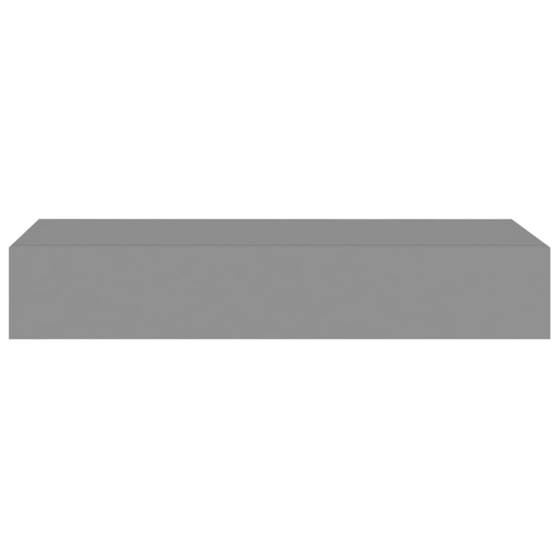 vidaXL Drawer Shelf MDF Drawer Shelf, Grey, 10cm H x 60cm W x 23.5cm D