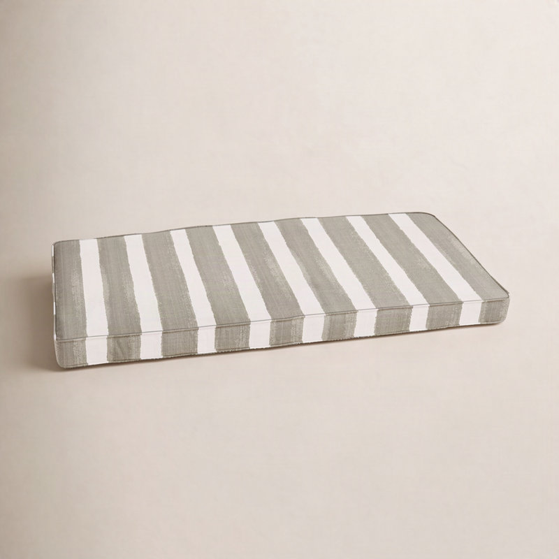 Gia Striped Indoor/Outdoor Bench Cushion, 48" W x 17" D