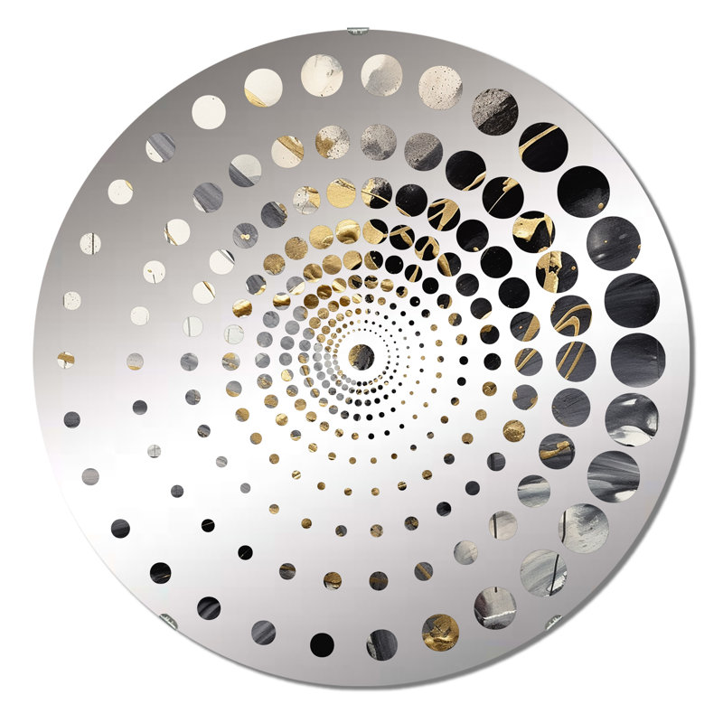 Galil - Miroir mural spiralé, 23,6 po x 23,6 po