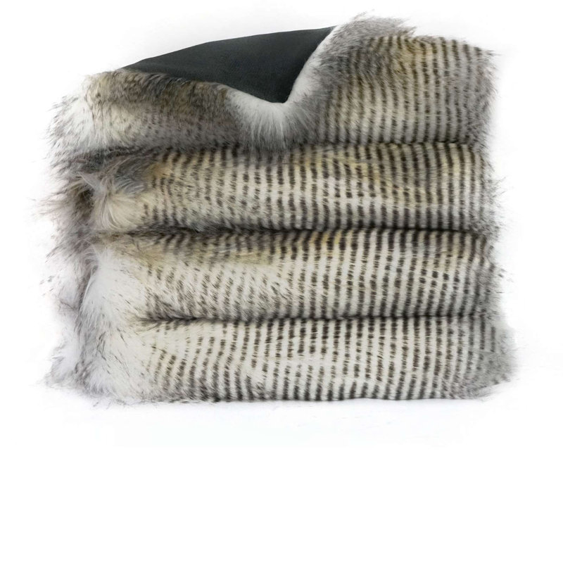 Alaskan Hawk Fur Animal Print Throw Blanket