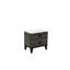 Table de chevet recouverte de faux marbre de style chêne gris foncé rustique, 23 po x 15 po 23 po avec plateau, pouces x 15