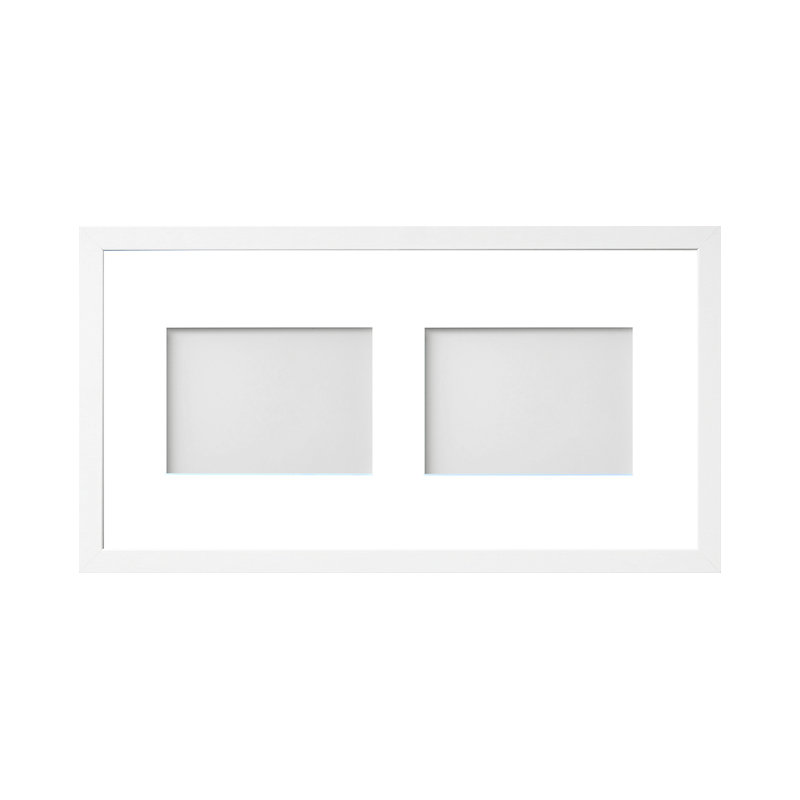 Markeis Matte Picture Frame with Mat, White, 5cm x 7cm