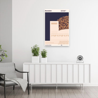 Vienna Secession Building Abstract Geometric Contemporary Architecture City Wall Art Print