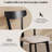 Solid Wood Dining Chairs, Armless Upholstered Modern Side Chairs With Linen Fabric Seat-858729779-858729788