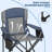 Folding Camping Chair, Oversized Chair, Adjustable Armrests With Cooler Bag, Storage Bag, Mesh Fabric-1425081594