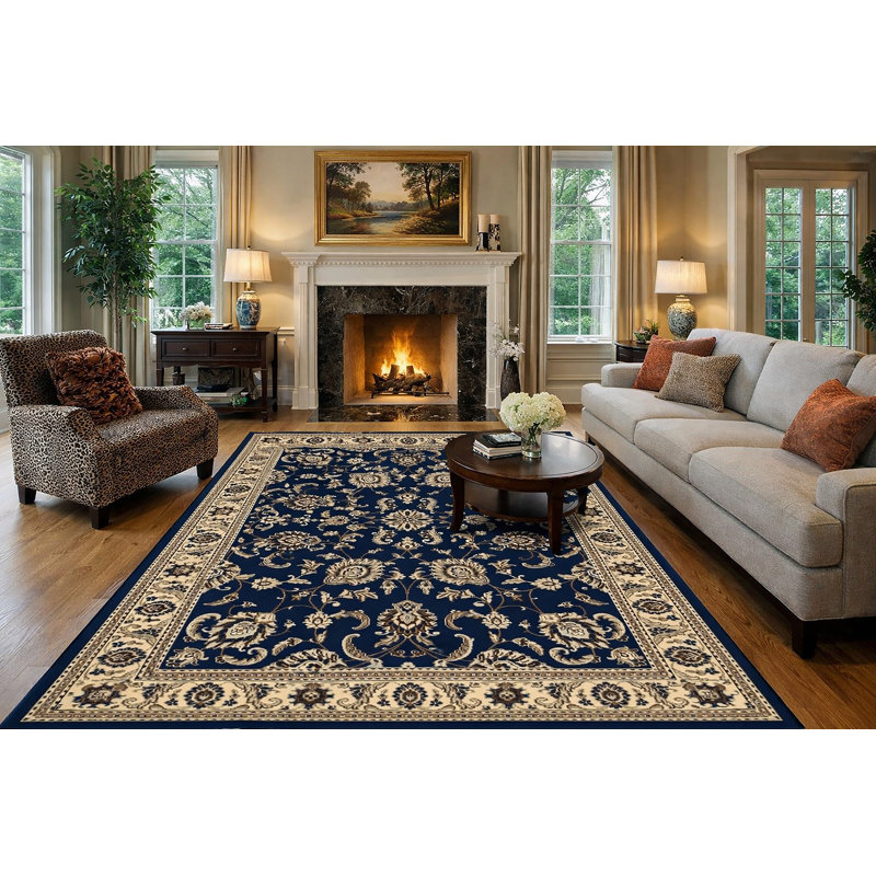 Tapis oriental traditionnel Weiser Denim, Rectangle 3 pi 3 po x 4 pi 11 po