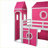 Twin Size Pinewood Loft Bed with Slide Tent &amp; Tower Pink No Box Spring Needed-1831240664-1831240662
