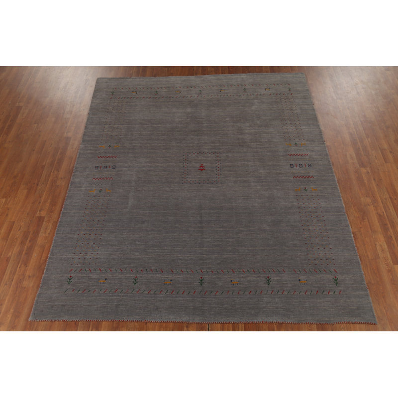 Tapis tribal gris Gabbeh 8