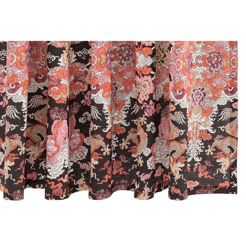 Magic Mountain Abstract Shower Curtain, Chocolate Persimmon