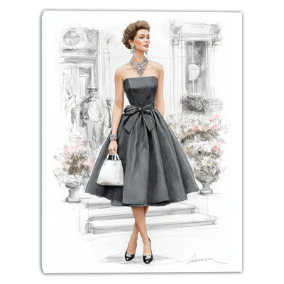 Art mural classique sur toile tendue avec charme noir classique