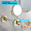 Miroir de maquillage mural grossissant à double face 8 pouces à DEL avec extension de 12 pouces 1 / 3X-1303242173