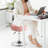 Modern Swivel Adjustable Height Accent Stool-992397484