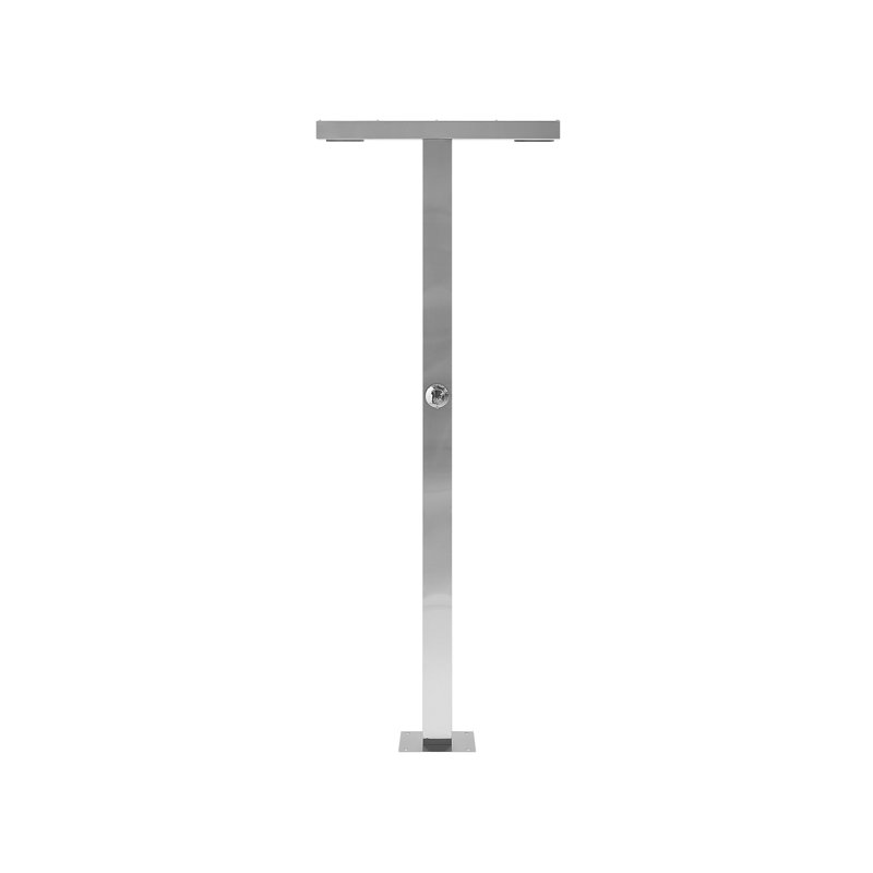 Broadwater Temperature Controlled Stainless Steel Free Standing Outdoor Shower and Footwash Spout