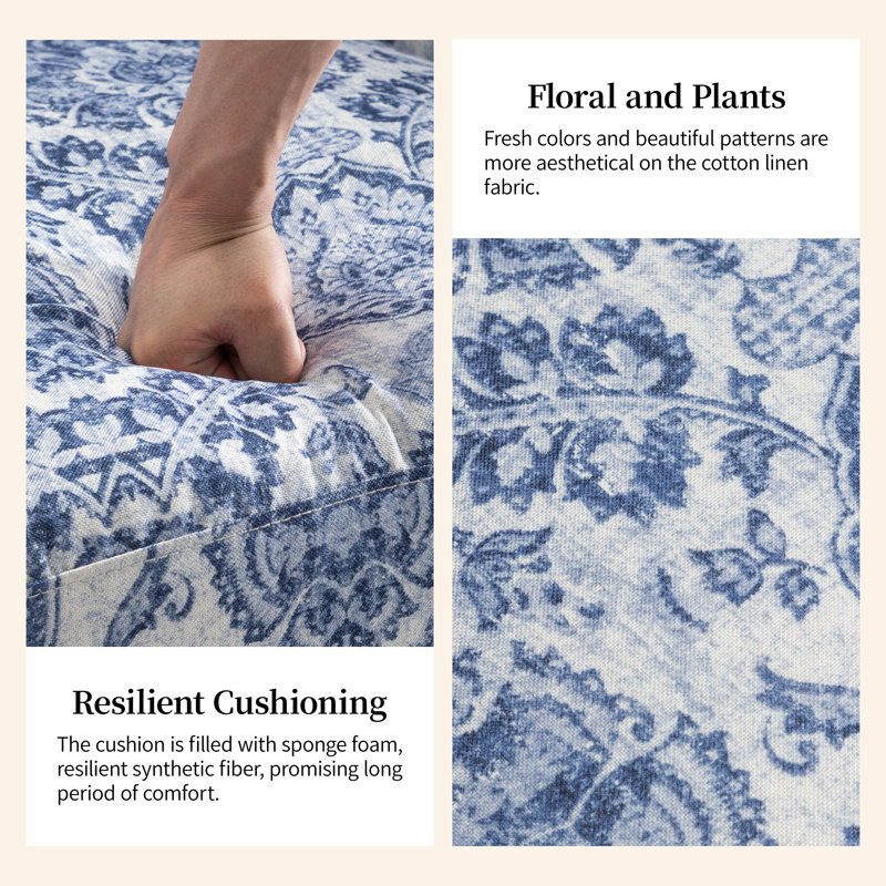 Manual Standard Push Back Recliner, Navy Floral