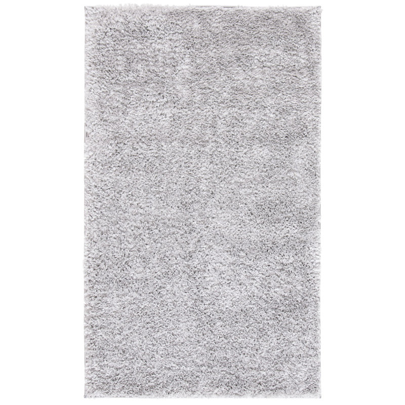 Brittney Performance solid color shag rug, Rectangle 2 pi 3 po x 4 pi, Silver