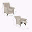 Fauteuil inclinable manuel capitonné à boutons-500764849