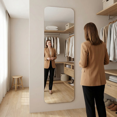 56"x16" Full Length Frameless Mirror for Wall, Bedroom, Bathroom, Living Room – Selfie Mirror
