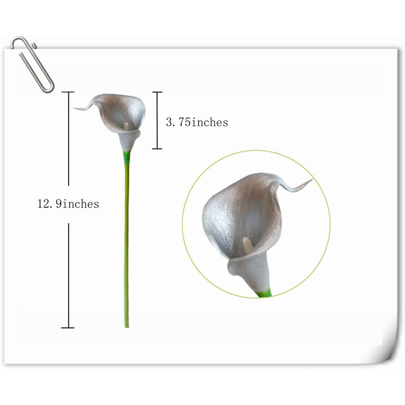 Arrangement Lillies, H 13,58 po x l 2,3 po x P 3 po, Argent