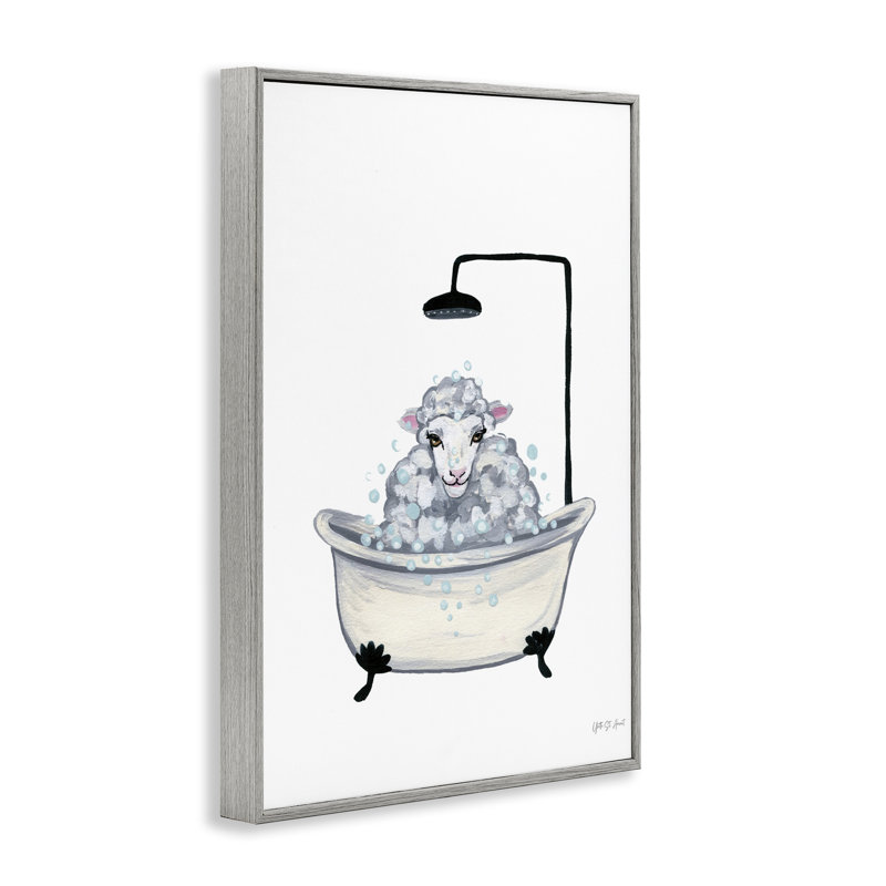 «Farm Sheep Bathaign», estampe numérique par yvette St. Amant, Estampe numérique Farmhouse, H 18 po x l 12 po