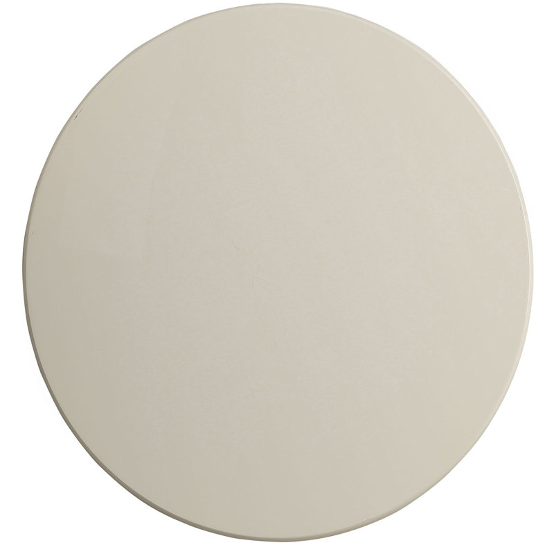 Latitude Run® Antique White Round Side Table With Bottom Shelf ...