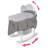 Cuddles Oval Rocking Doll Bassinet - Gray/White