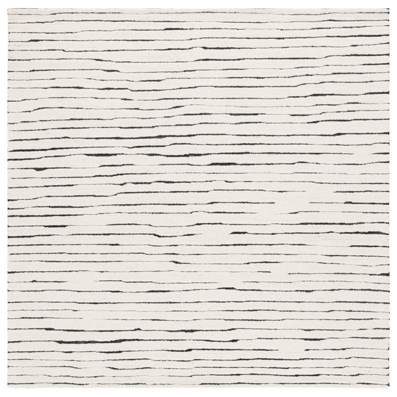 Casablanca Hand Tufted Wool Pile Abstract Rug, Square 6"
