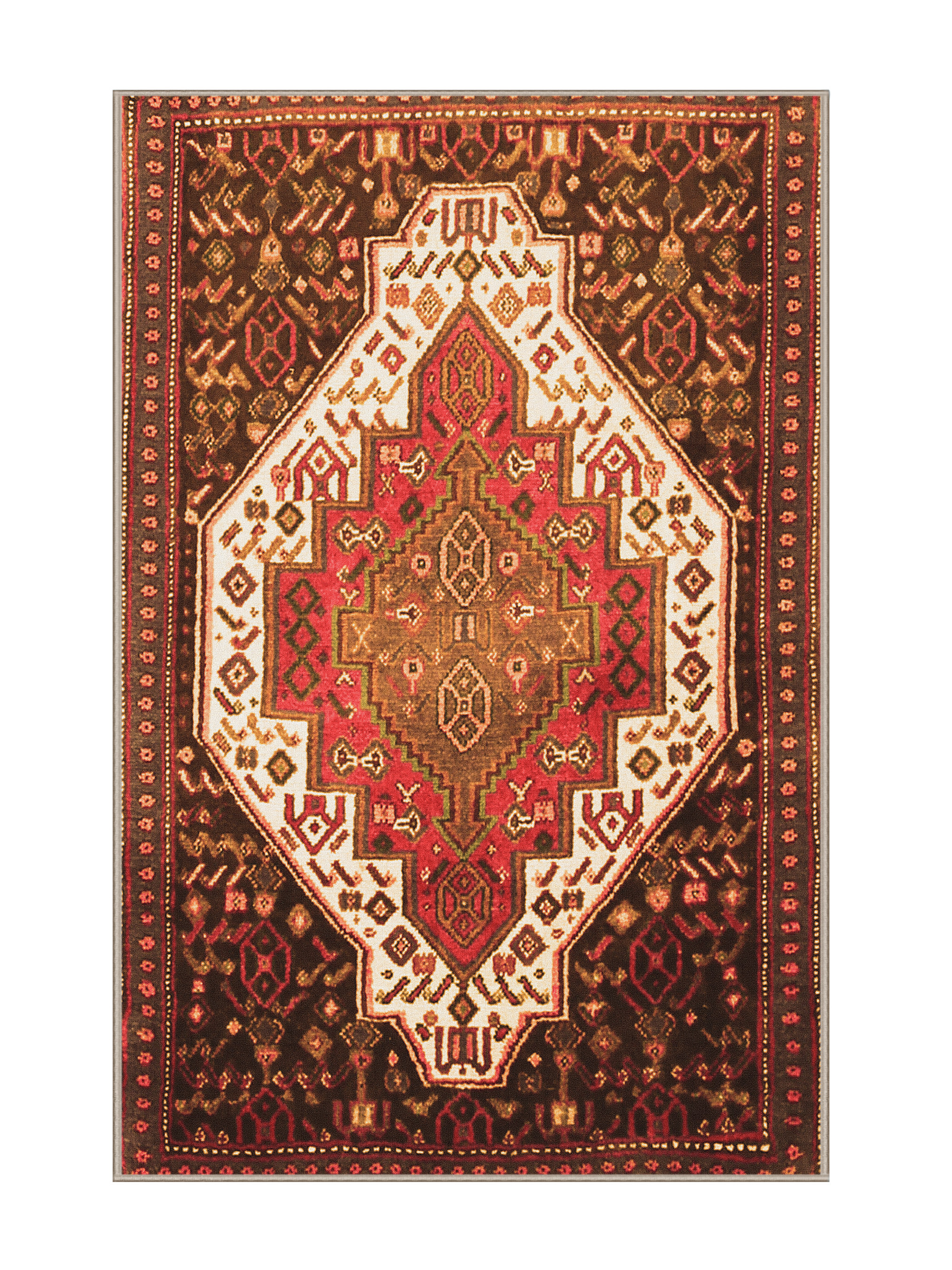 Union Rustic Fanchette Oriental Machine Made Rectangle 3' x 5' Area Rug ...