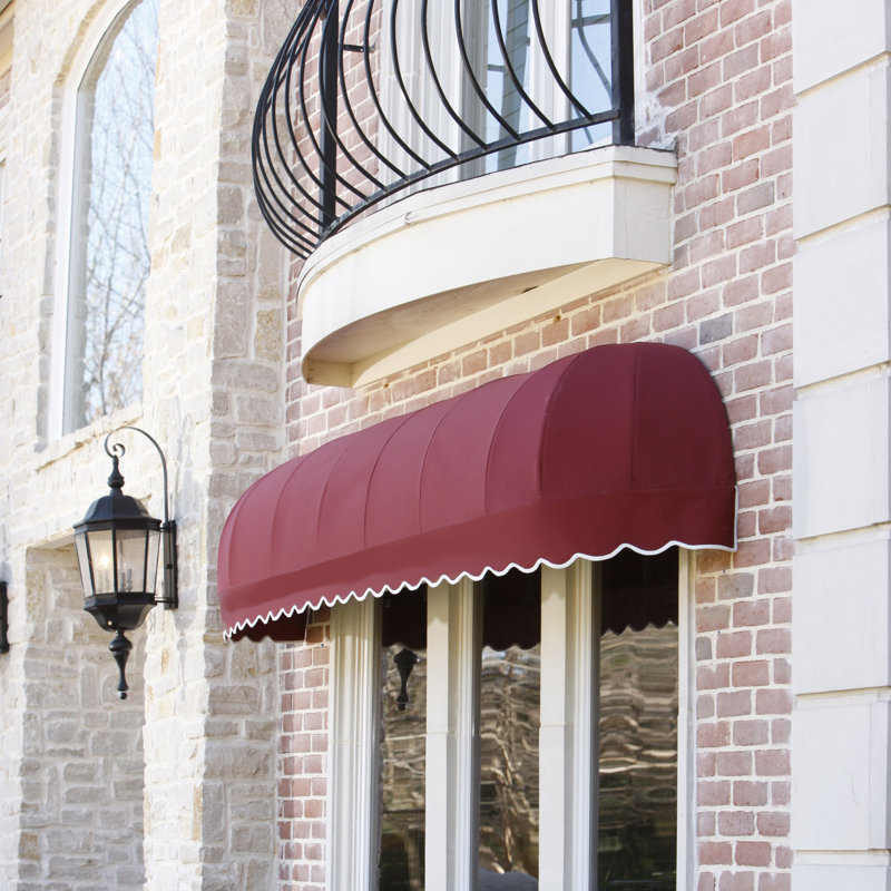 Awntech Chicago Acrylic Fabric Fixed Awning, 31" H x 100.5" W x 24" D, Burgundy