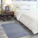 Mulican Solid Color Machine Made Power Loom Polypropylene Indoor / Outdoor Area Rug in Blue