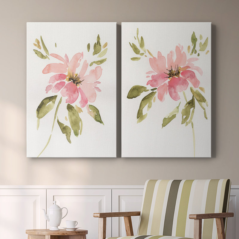 Une toile rose tendue I-Premium Gallery - prête à être accrochée, H 18 po x l 12 po