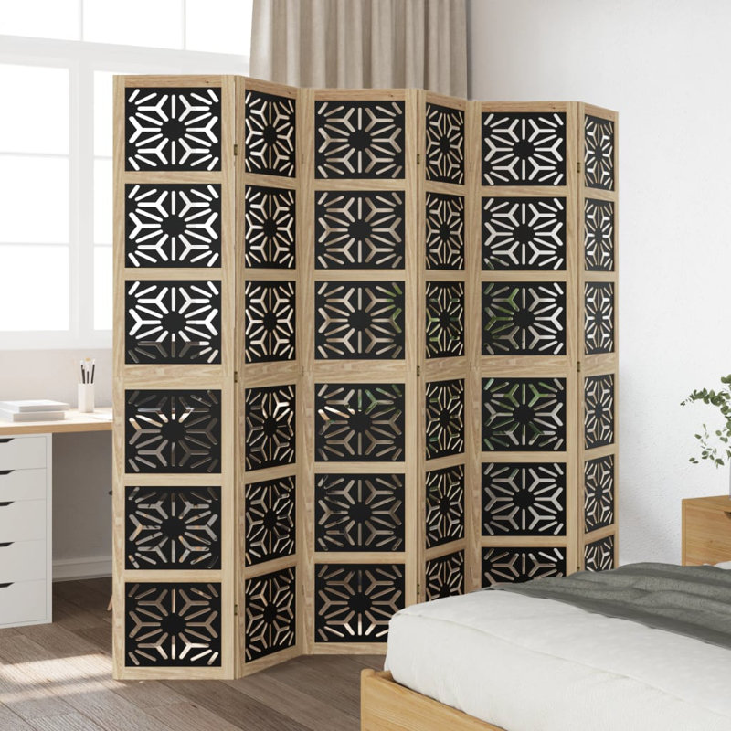 Solid Wood Room Divider, 200cm H x 215cm W