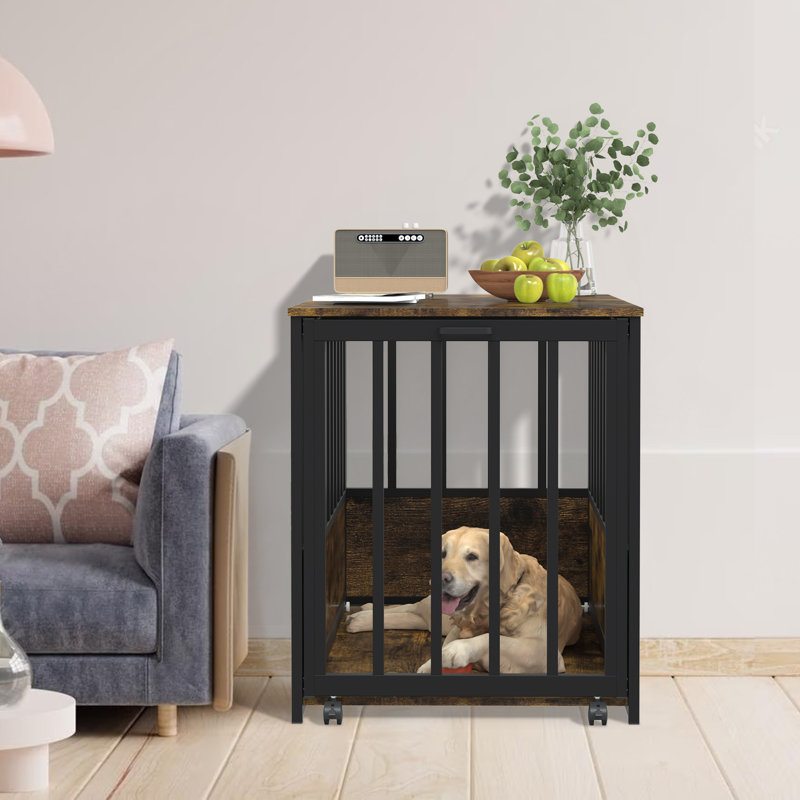 Dog Crate, Black, Brown/Black