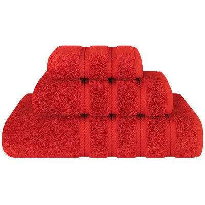 Ensemble de serviettes de bain turque 100% coton 3 pièces, collection super douce et absorbante Darcelle