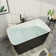 47" L x 27" W Modern Rectangular Freestanding Soaking Acrylic Small Bathtub with Integrated Seat, Non-Slip in Compact Bathrooms